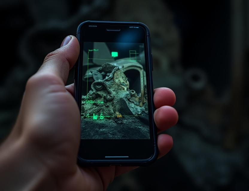 AR quality control inspection of forged metal component using iPhone